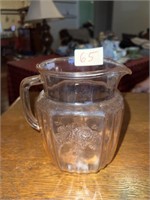 PINK DEPRESSION GLASS PITCHER