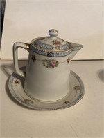 Vintage small teapot with plate