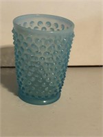 Blue hobnob glass