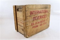 International Beverages Wooden Bottle Box