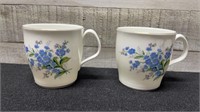 2 Royal Albert Forget Me Not Coffee Mugs