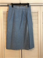 VINTAGE WILLOWBEND DENIM SKIRT SIZE 10