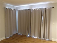 Black Out Curtains and Rods - 5 Panels