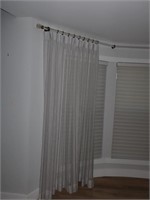 Curved Lucite / Brass Curtain Rods
