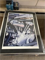LARGE HARLEY DAVIDSON PICTURE- NUMBERED AND SIGNED