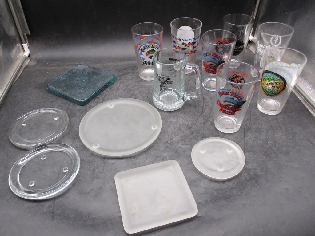 Beer Glasses, Glass Coasters