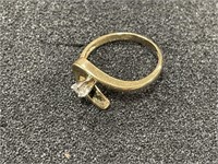 14K YELLOW GOLD DIAMOND RING