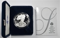 2004-W PROOF AMERICAN SILVER EAGLE IN OGP