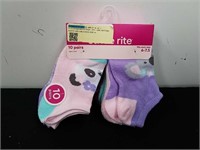 new 10 pack Critters pastel girls socks size five