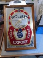 20" x13"  Molson Export Clock