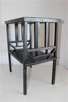 Black wood end table. 22" T x 12" D x 20" W