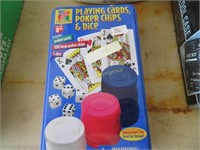 Playing Cards, Poker Chips & Dice