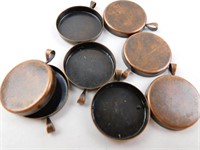 Copper circle pendants