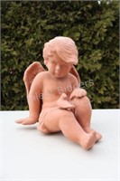 Large Red Clay 11" Garden Angel