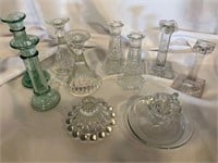 Glass Candle Stick Holders  (10)