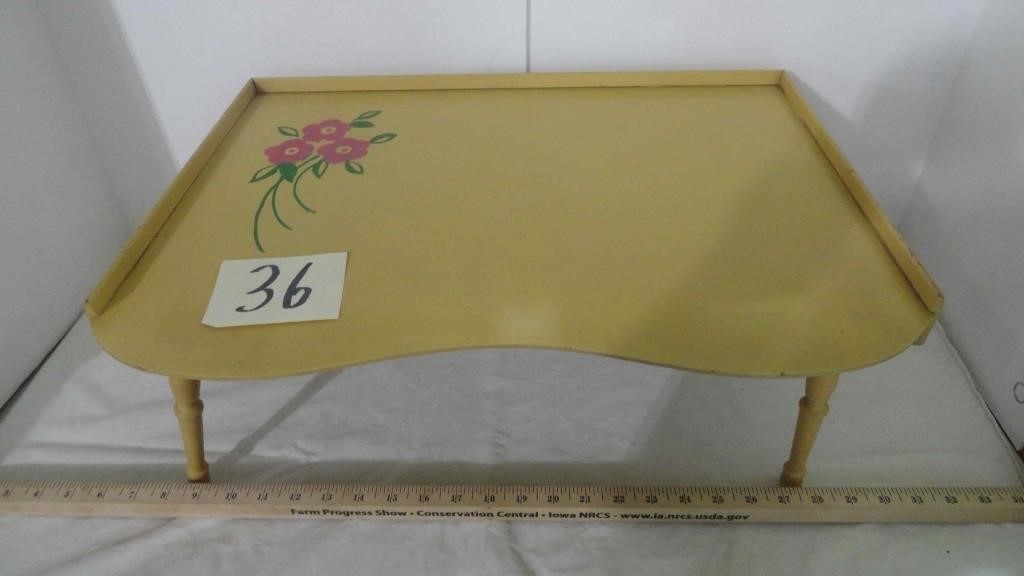 Vintage Wood Bed Serving Tray