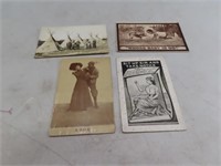(4) Rare UniqueScene Postcards Indians~Baseball