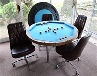 BUMPER POOL TABLE & CHAIRS
