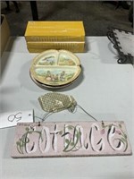 3 - Collector Plates, Wall Plaque and Mini Lights