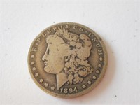 Toned 1894 O Morgan Silver Dollar