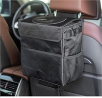 New Waterproof Car Trash Can with Lid and Storage
