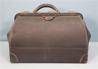 Antique Leather Doctor's Bag w/ Key