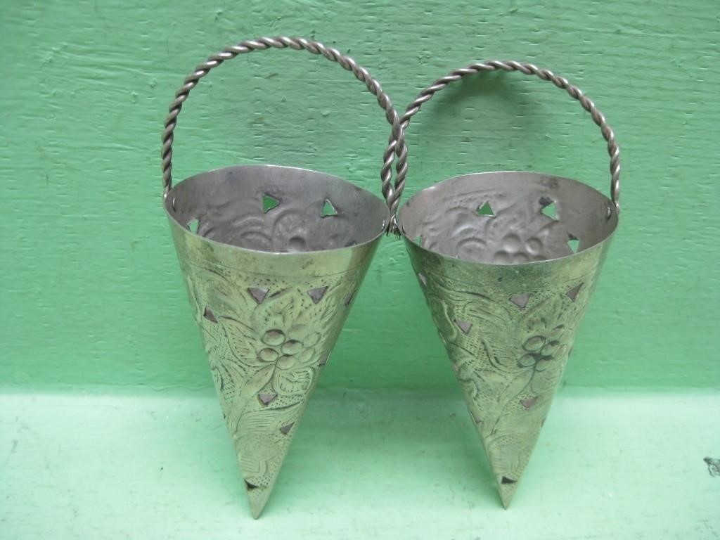 Two Silver Plated Vases