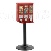 Triple Shop Gumball And Candy Machine Red