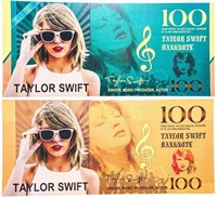Lot 2 TAYLOR SWIFT Golden Notes -Collectible