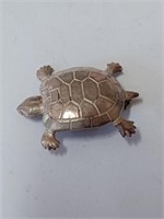Marked Sterling Turtle Brooch- 4.9g