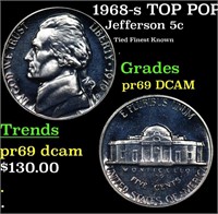 Proof 1968-s Jefferson Nickel TOP POP! 5c Graded p