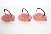 Japanese Cast Iron Teapots- 3 Count
