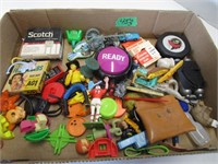 GROUP LOT OF OLD TOYS, CAMERA BULBS ETC.