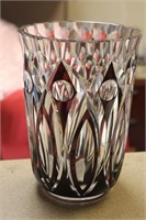 Vintage Cut Glass Vase