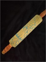 D4) Rolling Pin, Decorated with Floral Pattern