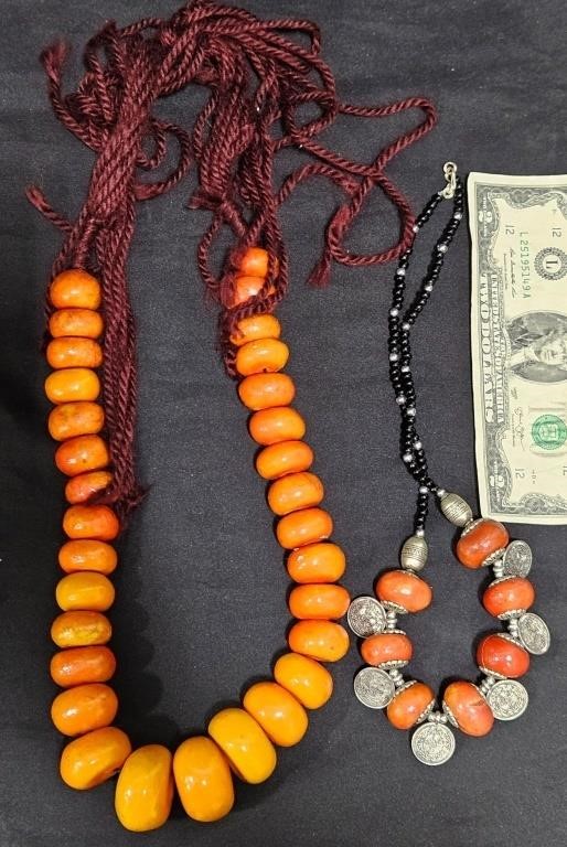2 Moroccon Style Beaded Necklaces