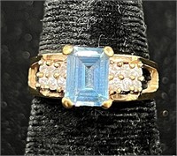 .925 GP Gemstone Cocktail Ring Sz 5 3/4