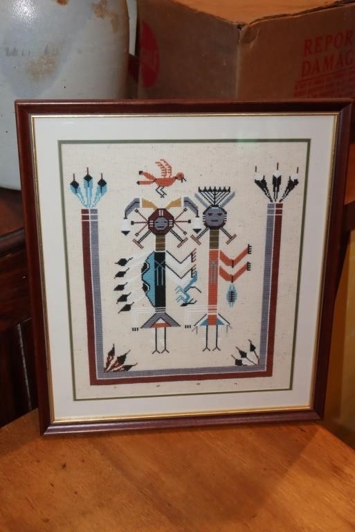 Native American Ye Bi Chei Kachina style framed