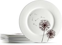 Set of 6, 10.5 inch White Dessert Salad Plate