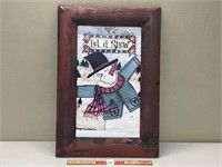 FRAMED SNOWMAN DESIGNS BY DEMINE WALL HANGING