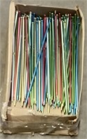 (R) Metal knitting needles assorted colors