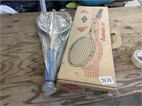 Tennis racket, badminton set