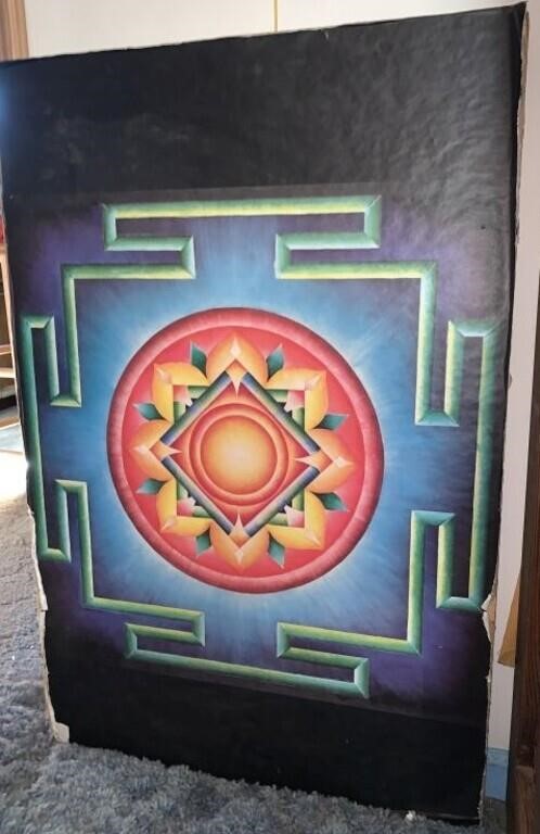 1970's Southwestern Felt on Wood, Large