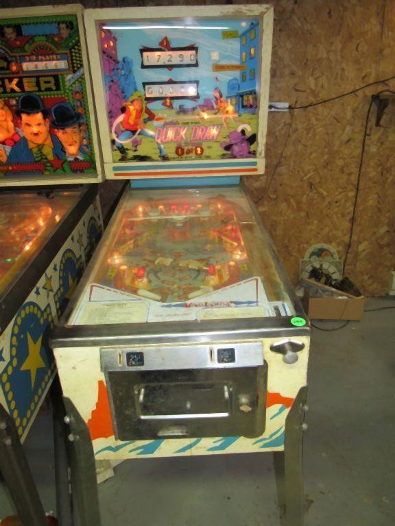 Quick draw pinball machine Live and Online Auctions on