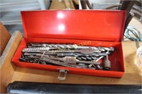 DRILL BITS IN METAL BOX