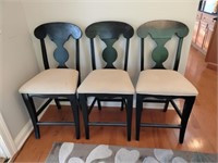 3 Bar Stools By Laquer Craft