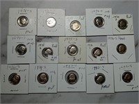 OF) 15 Roosevelt proof dimes