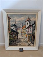Framed French Streets Painting Print
