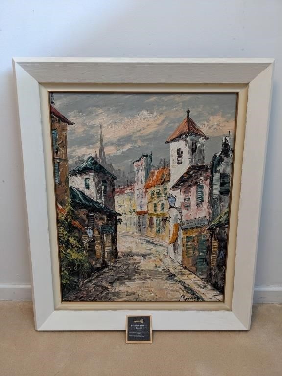 Framed French Streets Painting Print