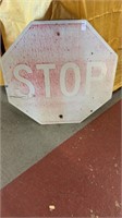 Vintage fiberglass stop sign 30 x 30 inches-